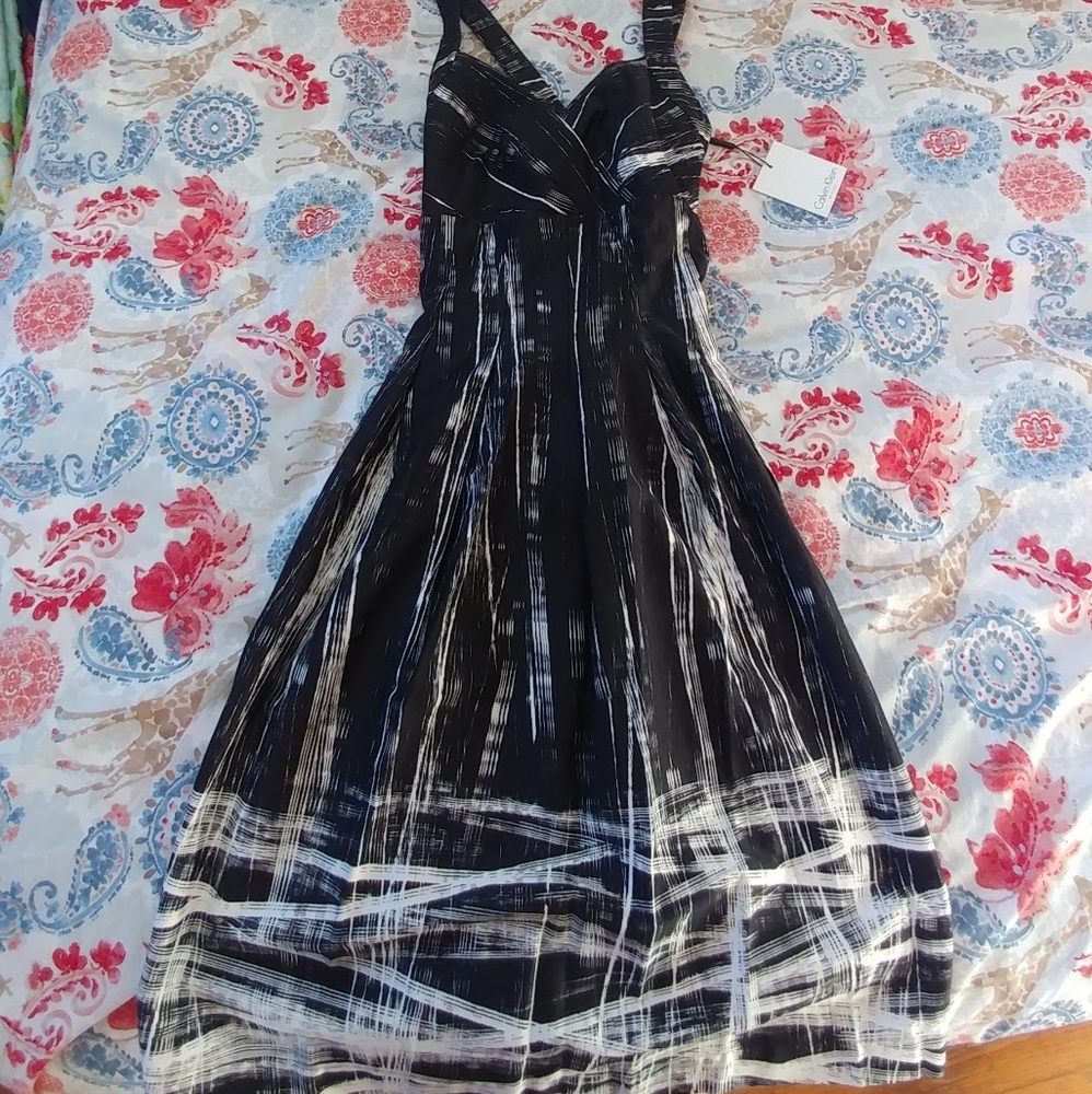 Black & White Fit & Flare A Line Dress NWT